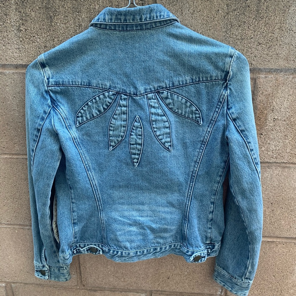 MNG Jeans Patchwork Jacket Size Small - Picture 16 of 16